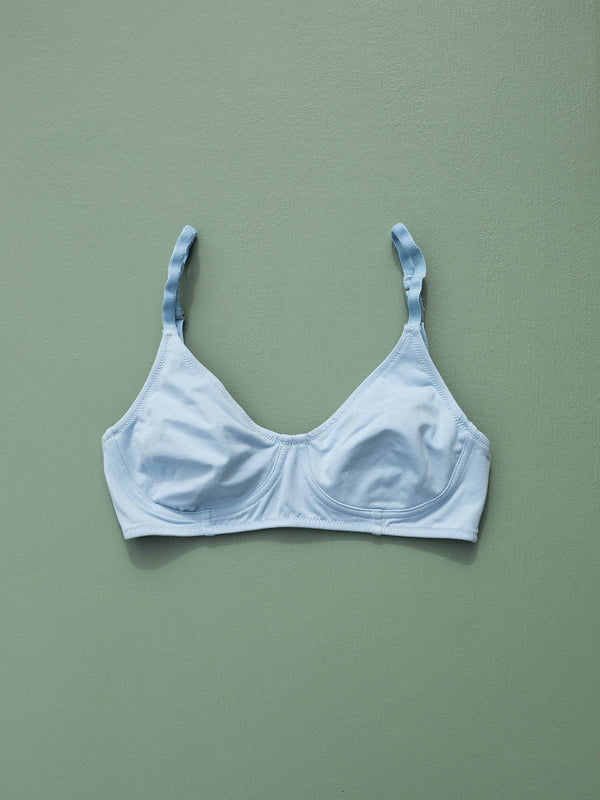 Full Cup Wirefree Bralette // Powder Blue